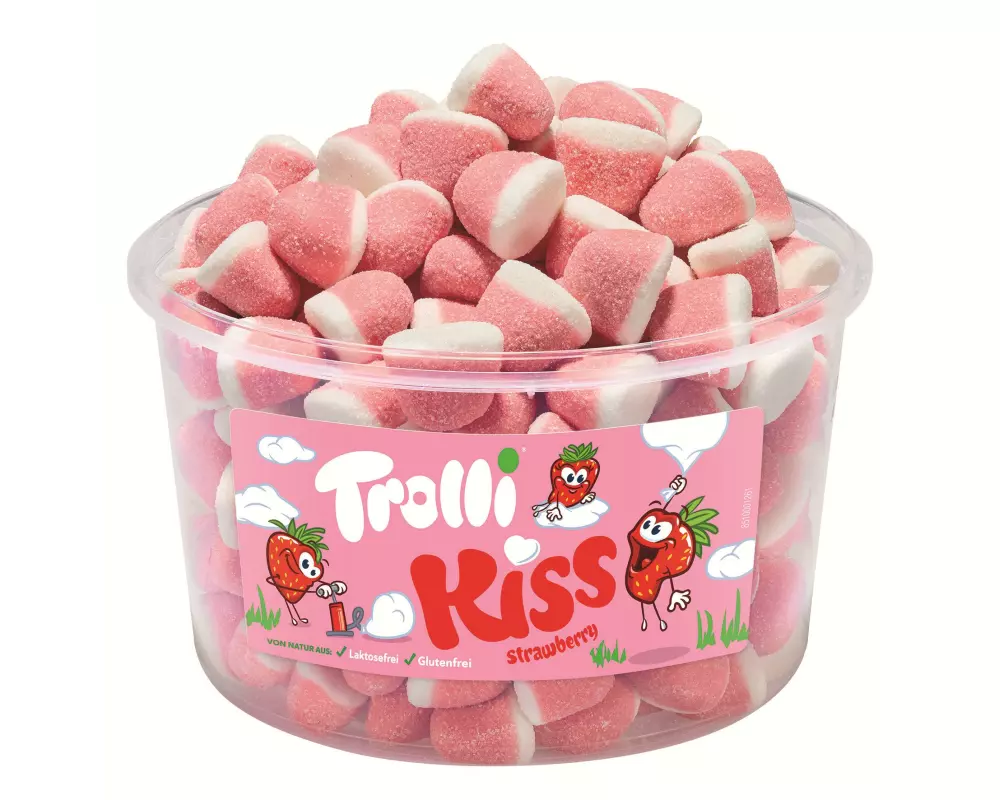 Trolli Gummibonbons Kiss Strawberry Dose 975 g
