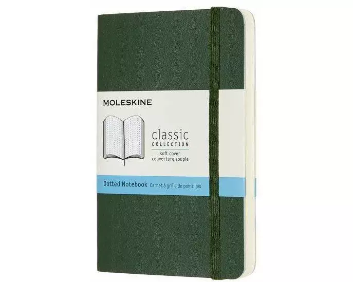 Moleskine Notebook P/A6, Dotted, Soft Cover, Myrtle Green