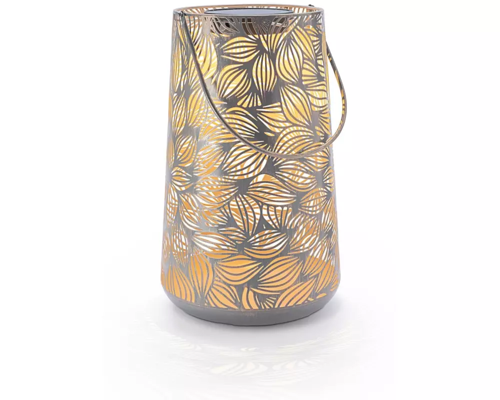 STT Solar Antic Lantern Flora Grey