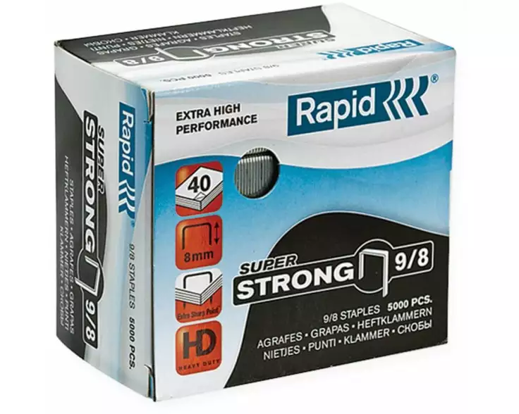 Rapid Heftklammern Super Strong, 9/8, 5000 Stück