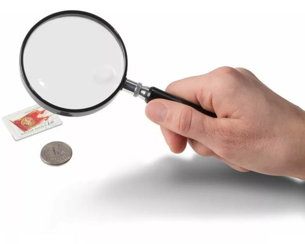 Stiellupe mit Glaslinse 3-fach