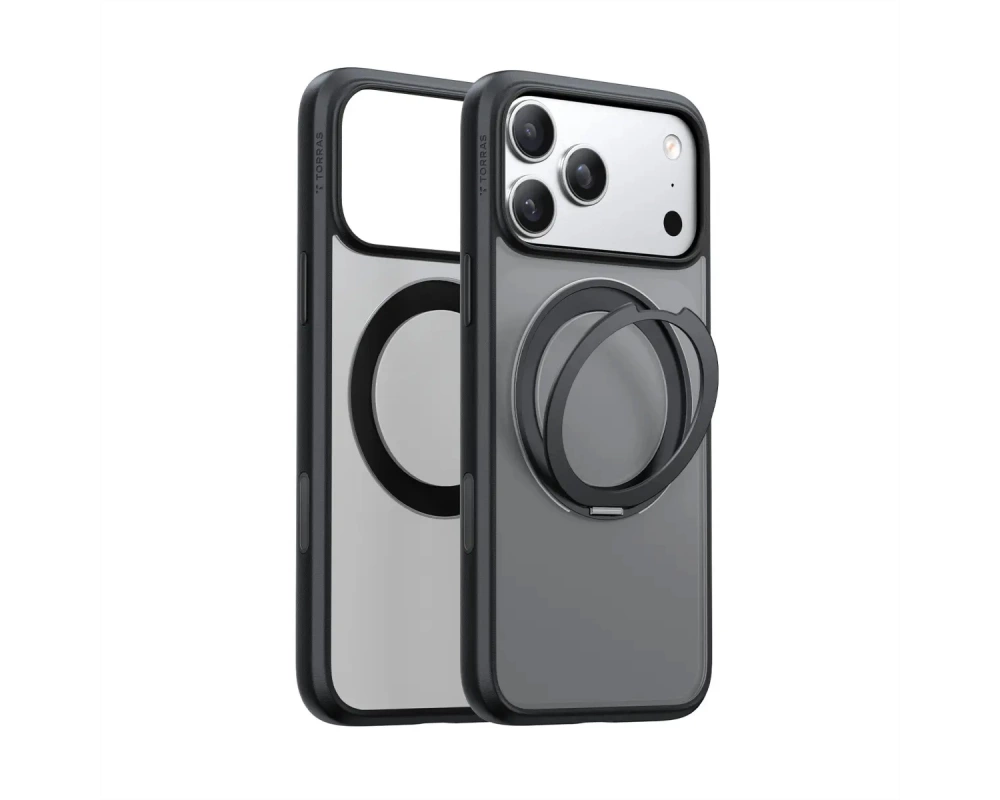 Torras Upro Ostand Schutzhülle, iPhone 17 Pro Max, MagSafe, schwarz