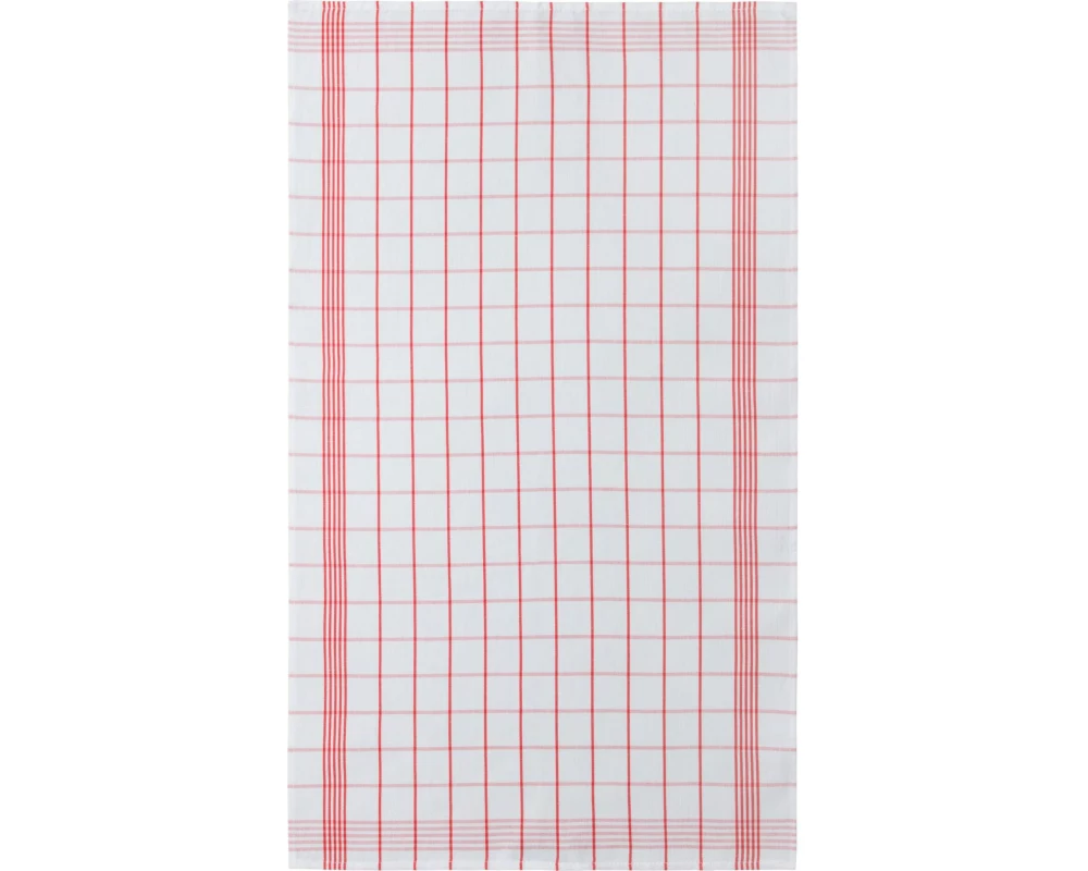Home Fashion Geschirrtuch Küchentuch Halbleinen tomate Rot/Weiss