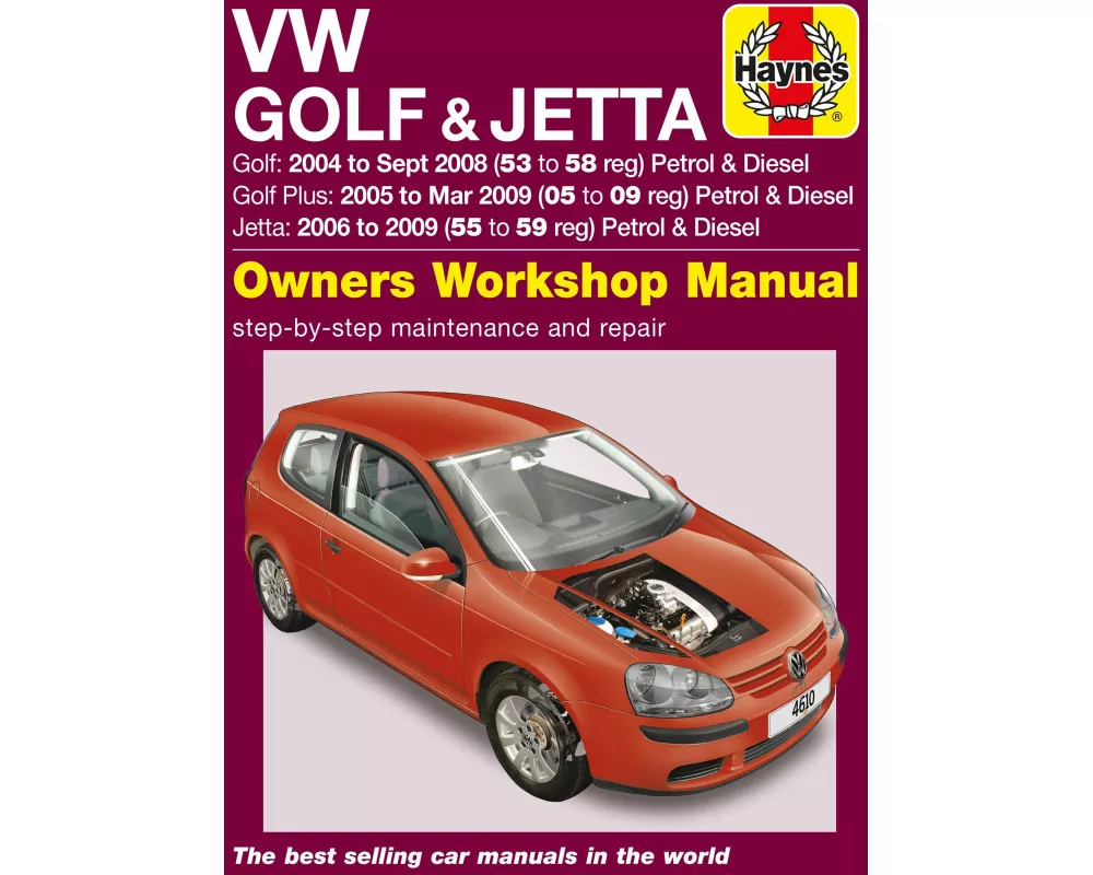 VW Golf (04 - Sept 08), Golf Plus (05 - Mar 09) & Jetta (06 - 09) Haynes Repair Manual