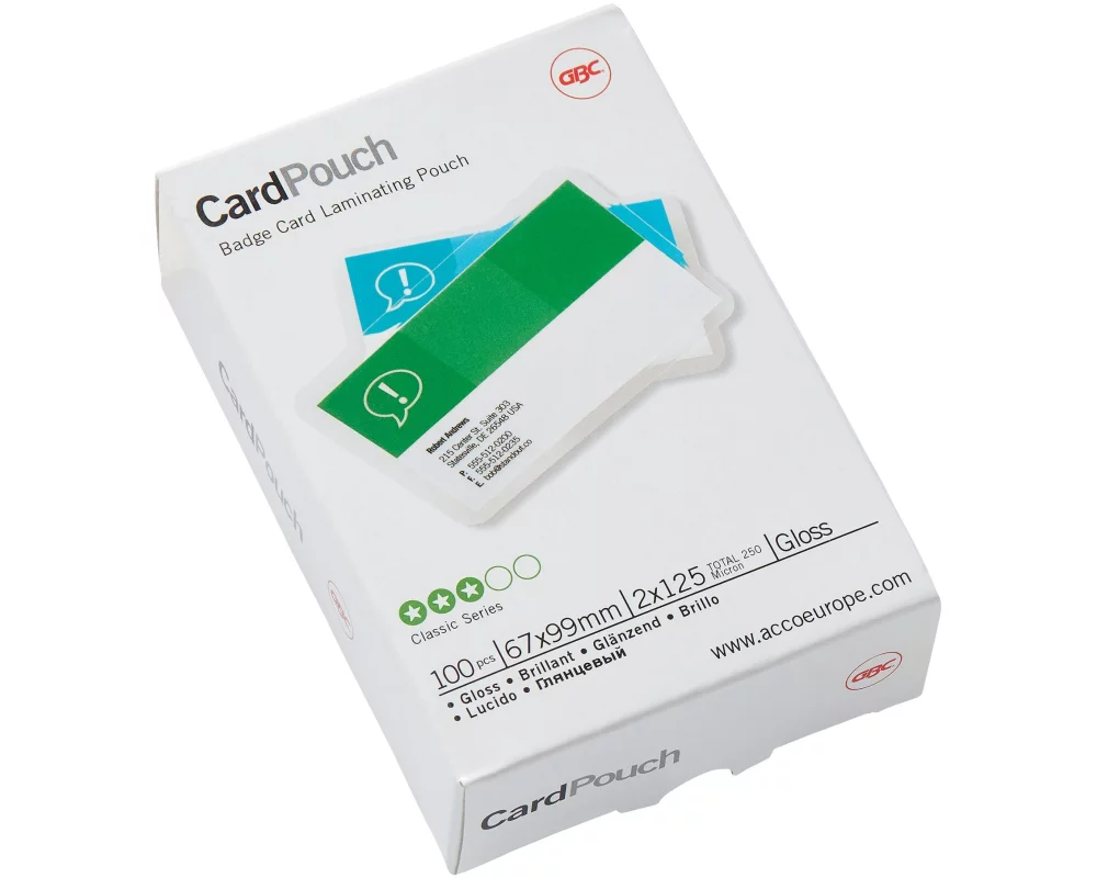 GBC Laminierfolie Card Kleinformat, 125 mic, 100 Stück