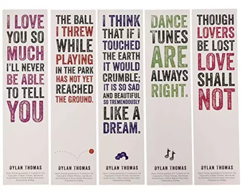 Dylan Thomas Bookmarks Pack 1