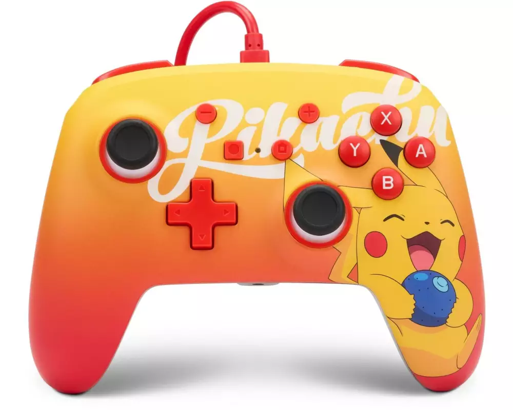 Power A Enhanced Wired Controller Orange Berry Pikachu