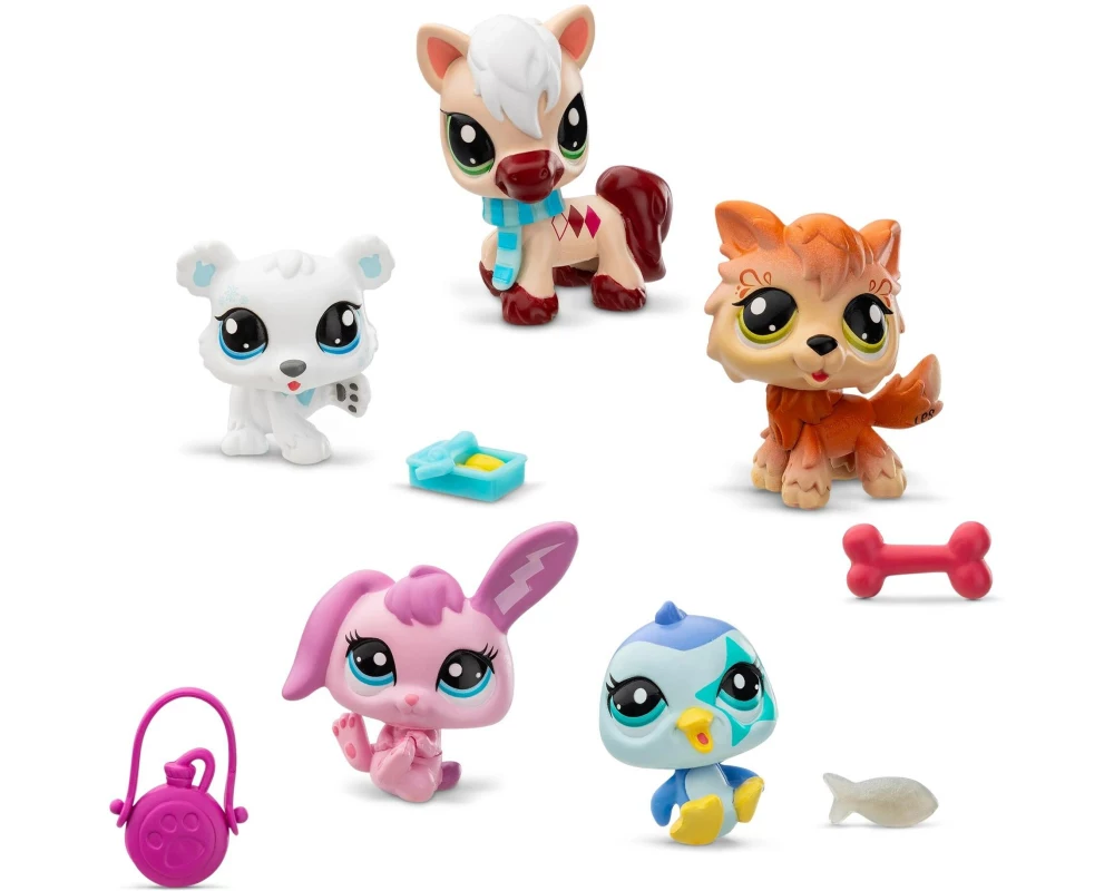 BANDAI Littlest Pet Shop Set 5 Pets Bergwelt & Accessoires