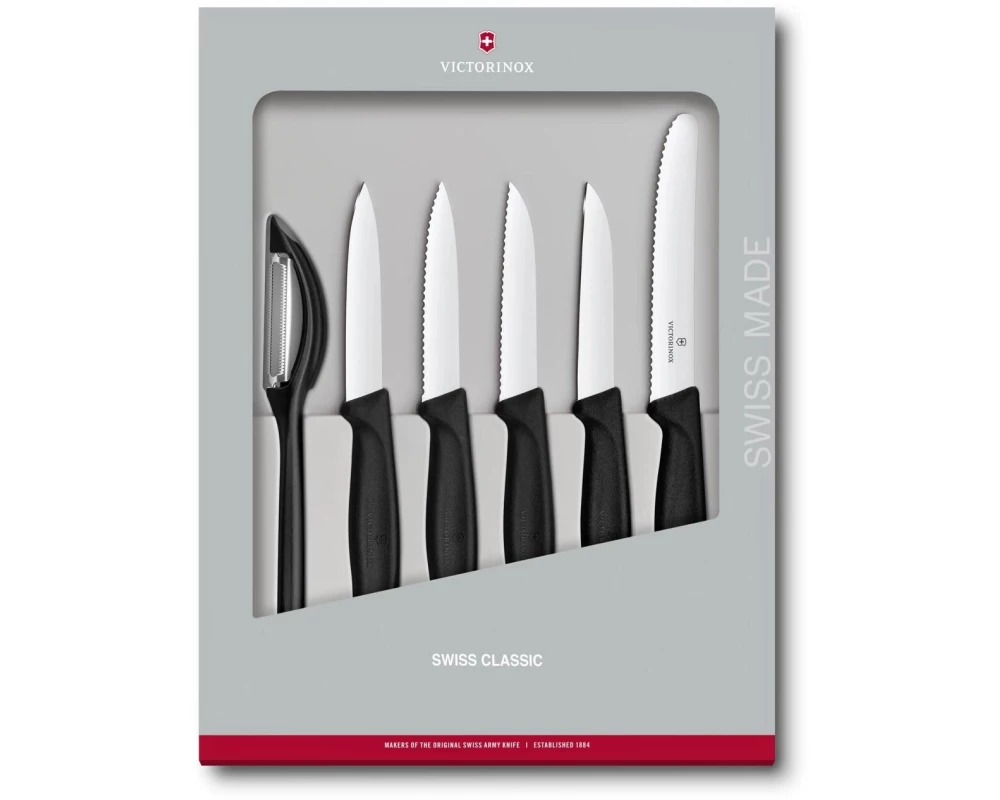 Victorinox Gemüsemesser Swiss Classic 6-teilig, Schwarz