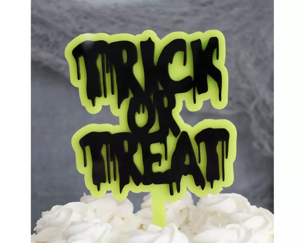 BackshopSchweiz Tortentopper Trick or Treat 1 Stück, Gelb