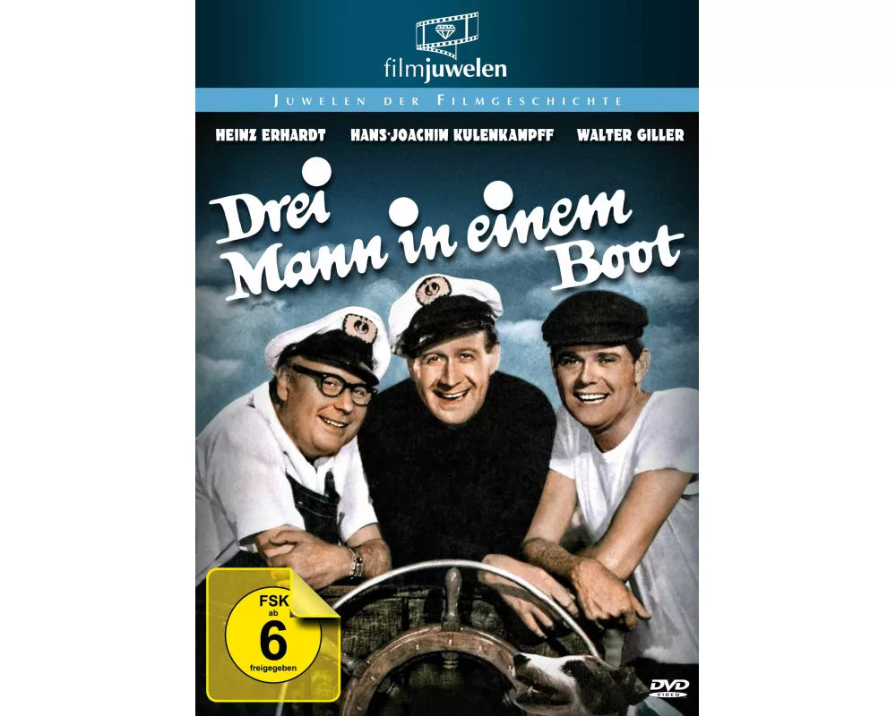 Drei Mann in einem Boot