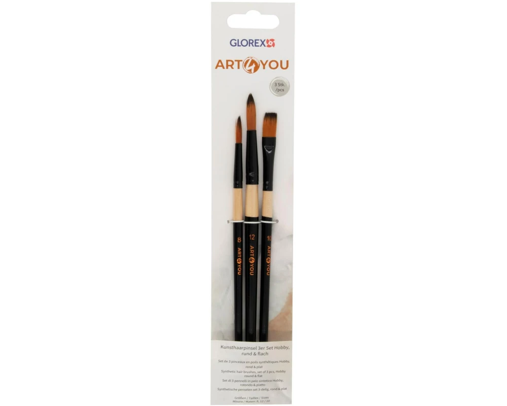 Glorex Glorex Pinsel Synthetic 3 Stück