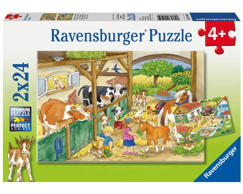 Kinderpuzzle 2x24 Teile - Fröhliches Landleben