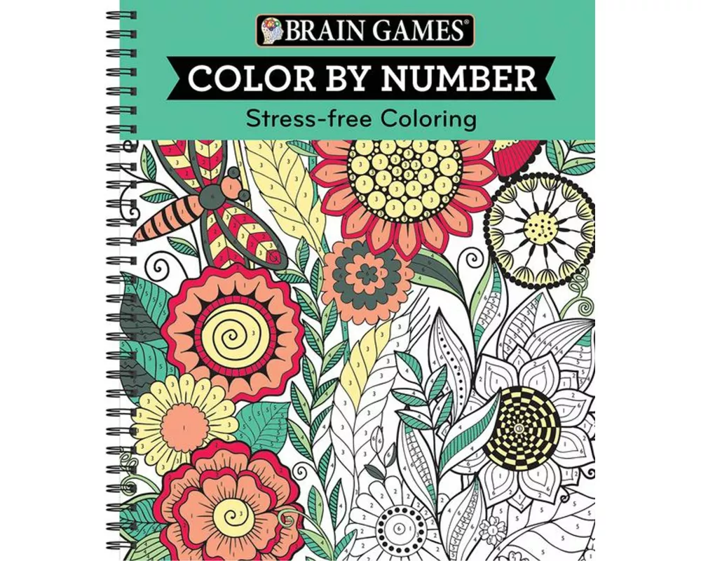 Brain Games - Color by Number: Stress-Free Coloring (Green)