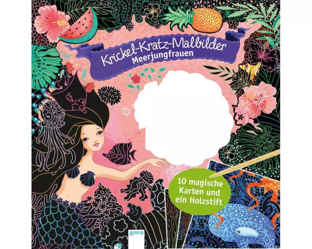Krickel-Kratz-Malbilder. Meerjungfrauen