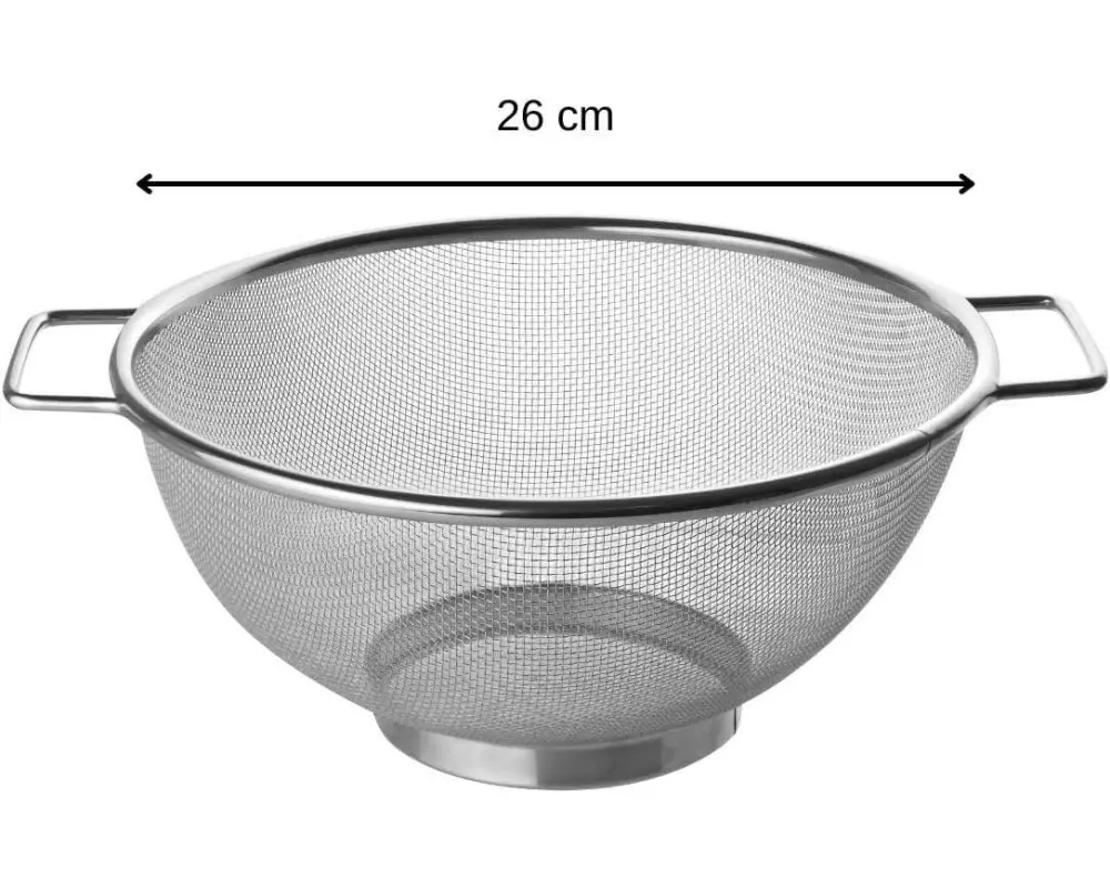 Fackelmann Abtropfsieb Sieb 26 cm, Edelstahl