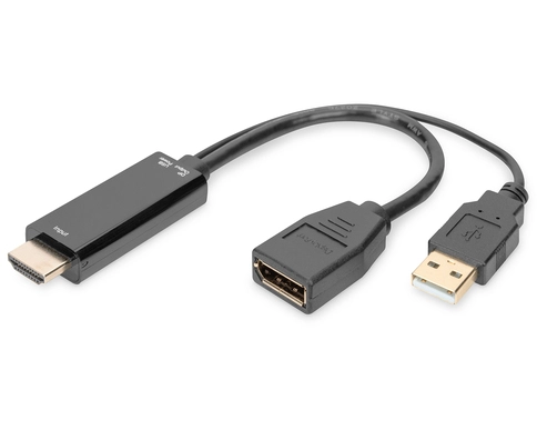 Digitus 20 cm DisplayPort/HDMI/USB A/V Cable