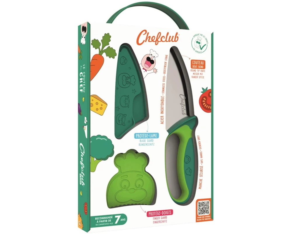Chefclub Kindergeschirrset Messer Grün