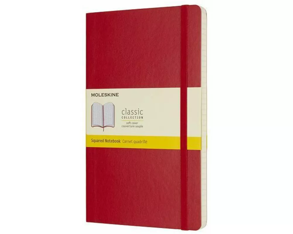 Moleskine Scrlet Red Lrg Squard Ntbk Sft