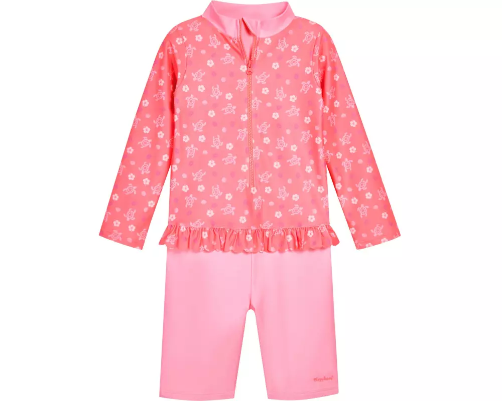 Playshoes UV-Einteiler langarm Hawaii Koralle Gr. 98/104