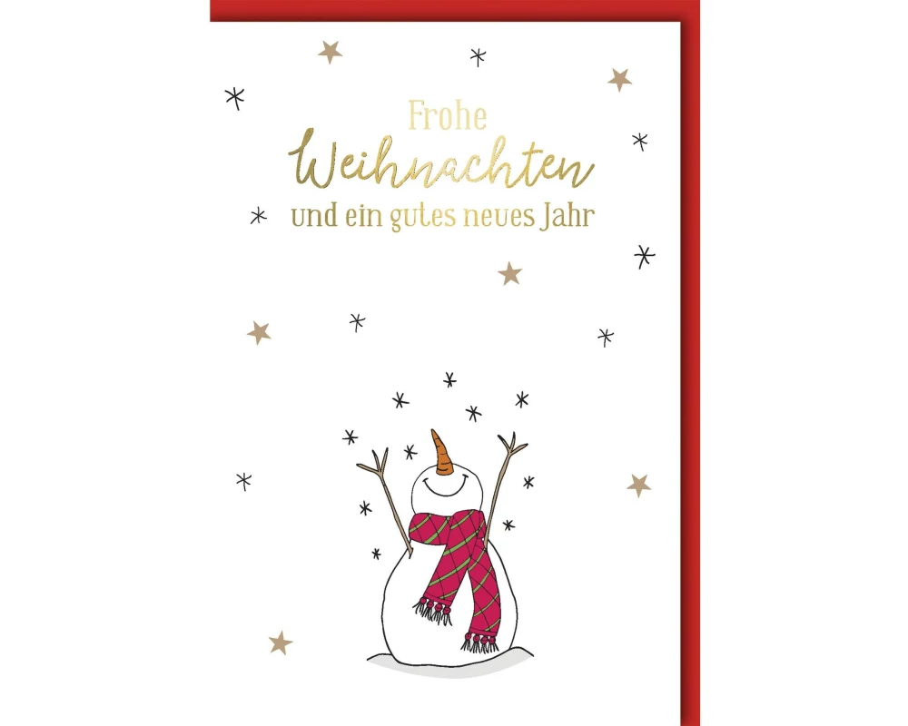 Braun + Company Weihnachtskarte Schneemann Schneemann