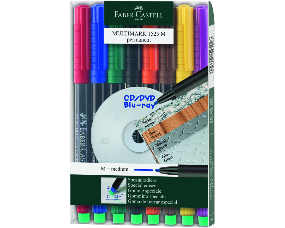 FABER-CASTELL OHP MULTIMARK perm. M 152509 8er Etui