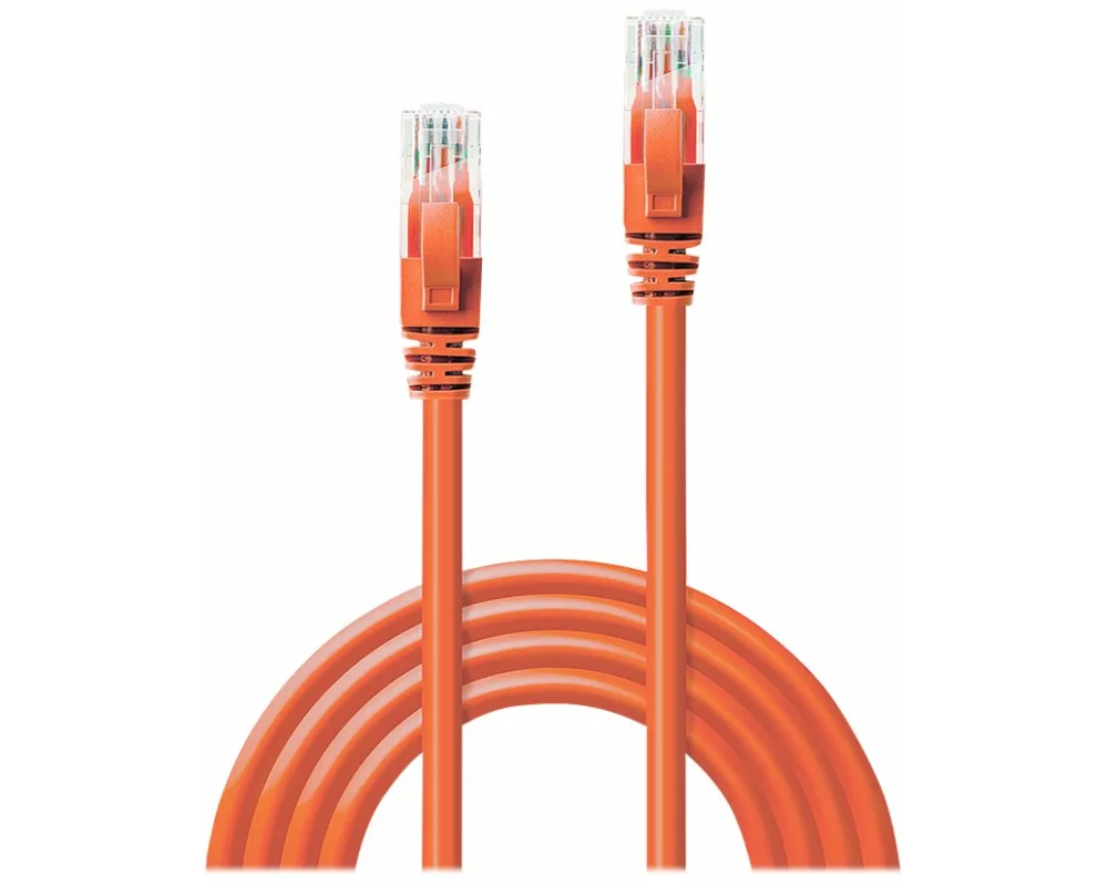 LINDY Patch Cable, Cat6, UTP, RJ45-RJ45, 0,5m, orange
