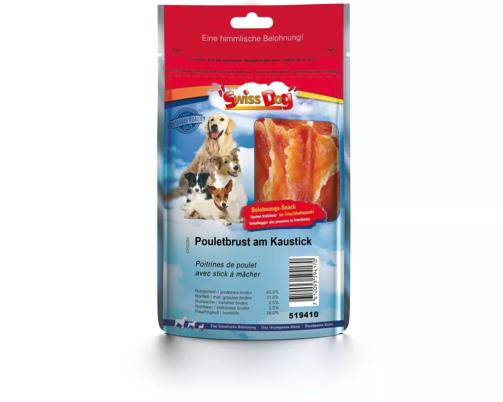 SwissDog Kausnack Pouletbrust am Kaustick 100 g