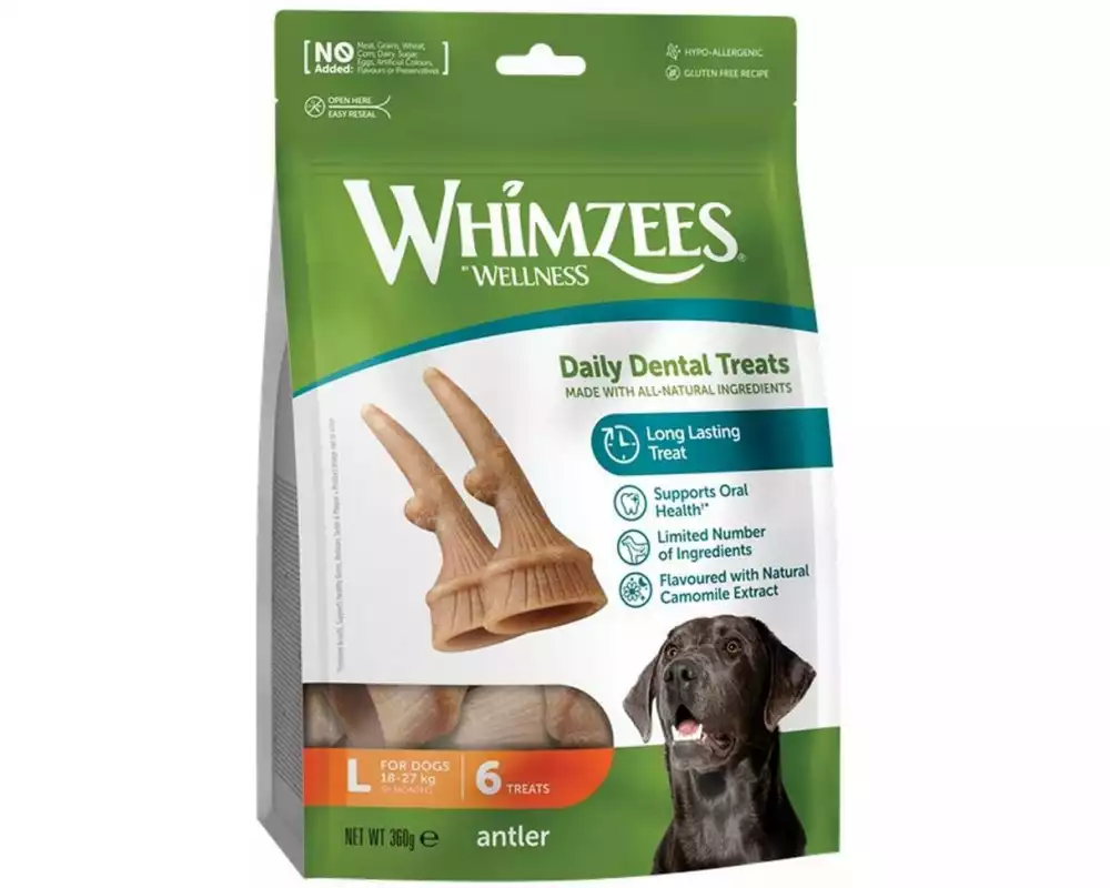 Whimzees Kausnack Geweih L 360 g