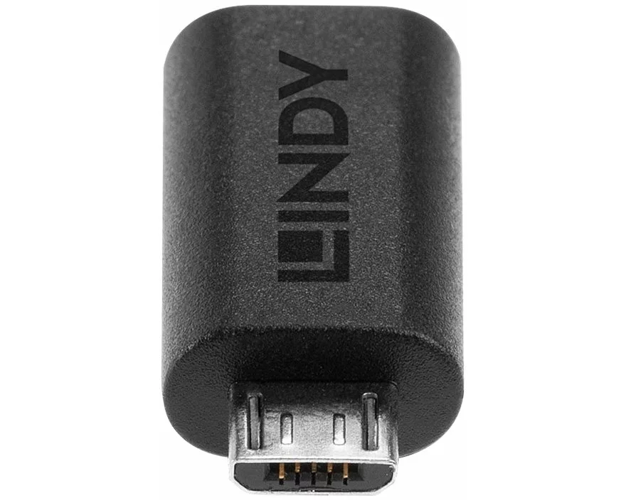 LINDY USB 2.0 Type C to Micro-B Adapter, USB Type C Female, to Micro-B Male