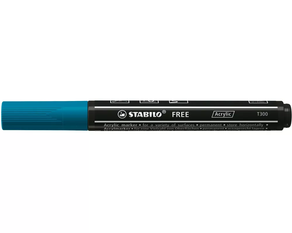 STABILO Acrylmarker Free Acrylic T300 Blaugrün