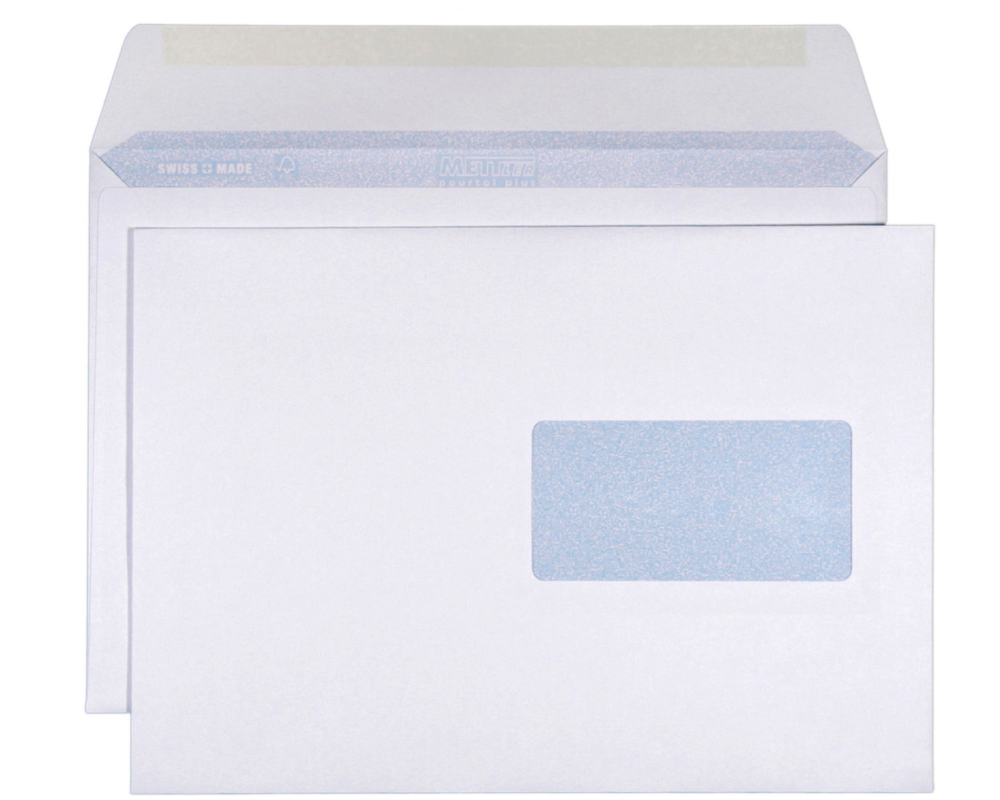 METTLER Couvert Fenster rechts B5 8094 120g, ultraweiss 500 Stk.