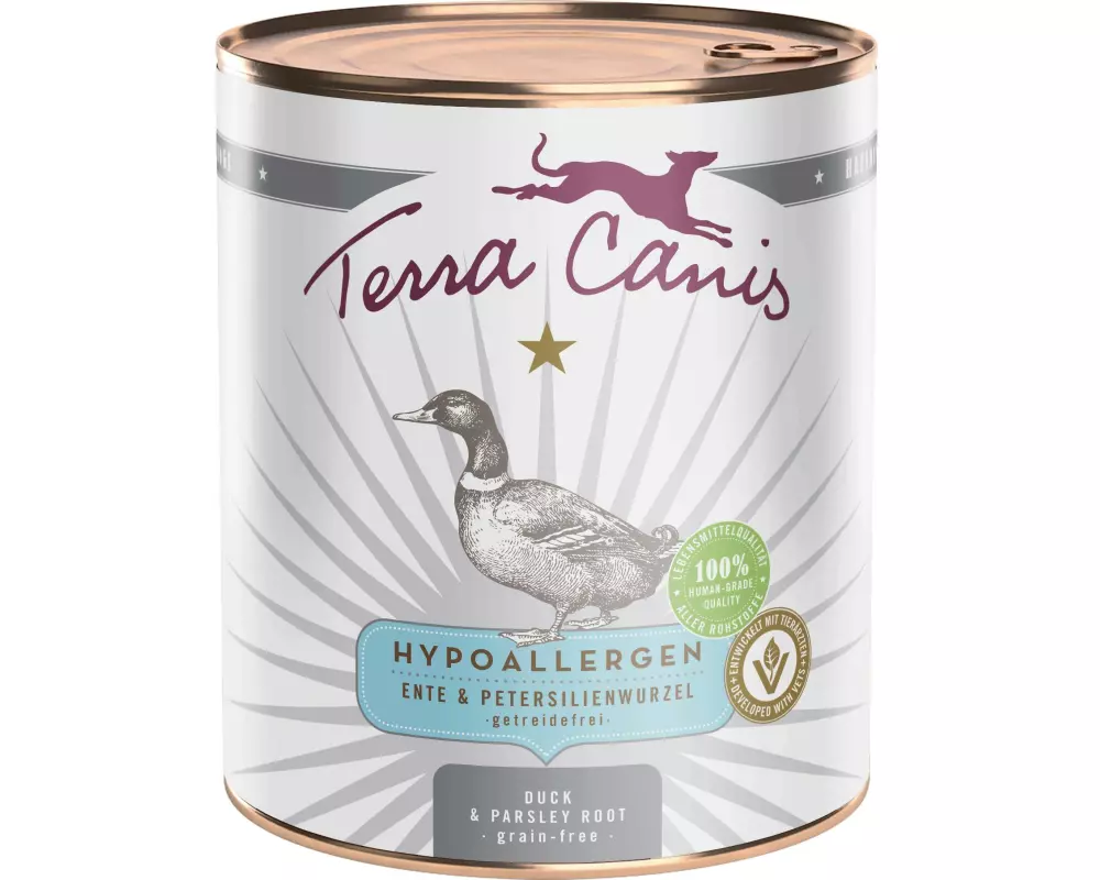 Terra Canis Nassfutter Hypoallergen Ente, 800 g