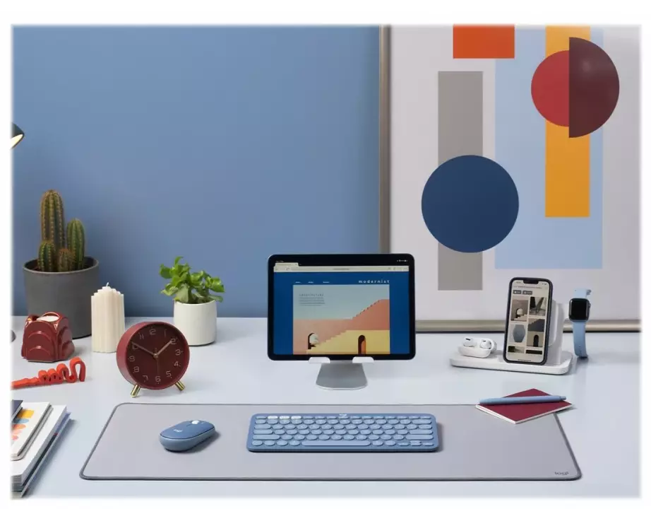 LOGITECH K380, for Mac, Multi-Device, Bluetooth, Keyboard - BLUEBERRY - (DEU) - CENTRAL