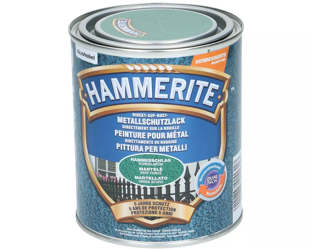 Hammerite Metall-Schutzlack HS Dunkelgrün, 750 ml