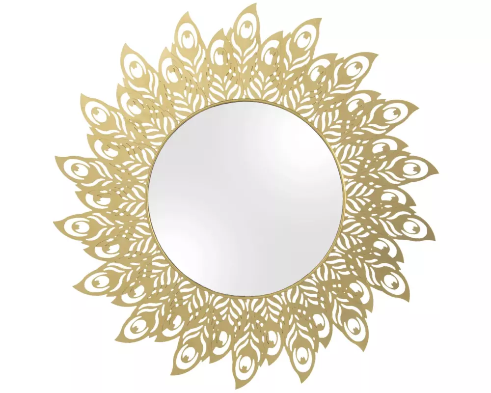 present time Spiegel Peacock Feathers Gold