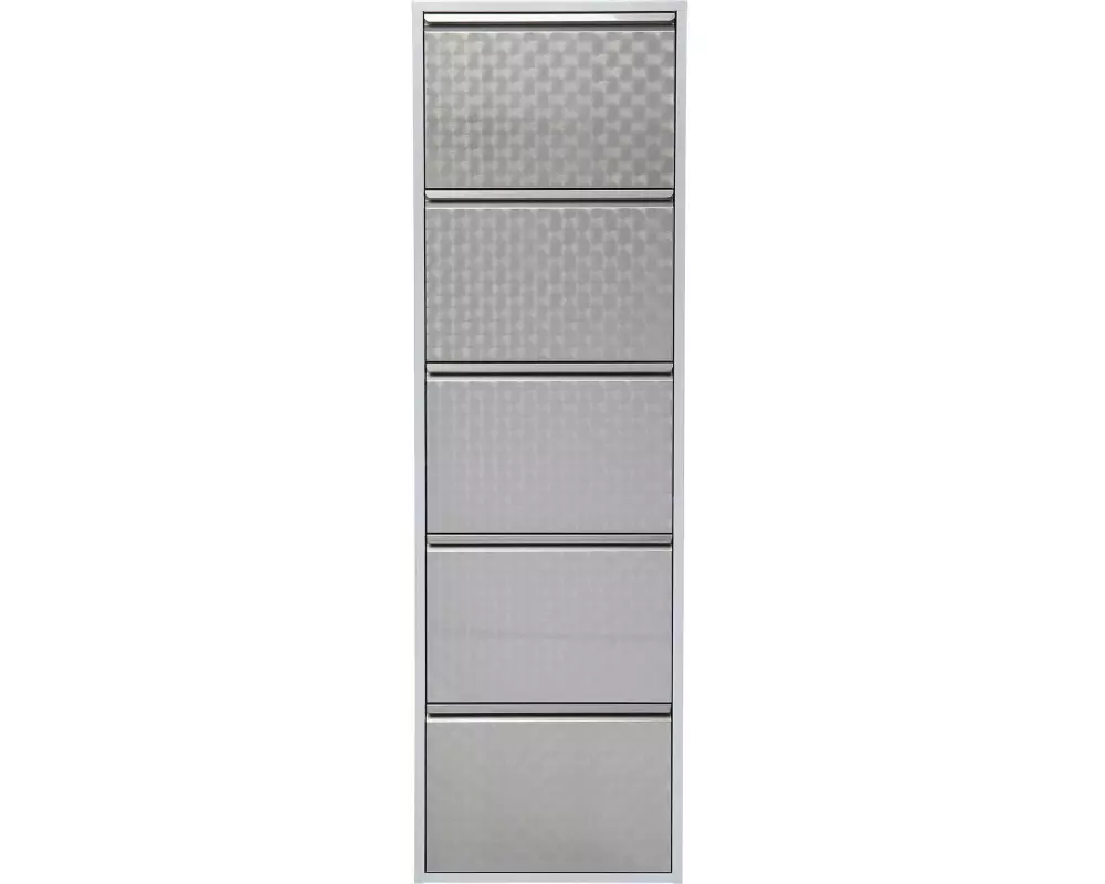 Kare Schuhschrank Caruso 5-er, 50 x 170 cm, Silber