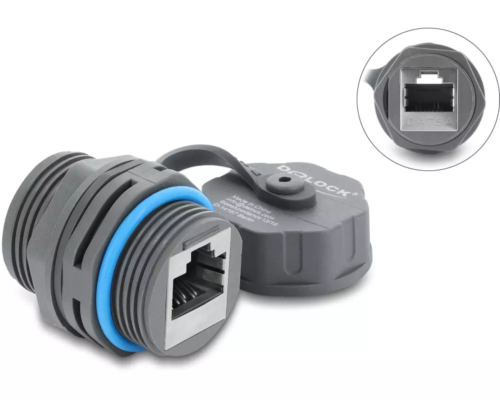 Delock Kabelverbinder RJ45 zu RJ45 Cat.6A 1 Stück