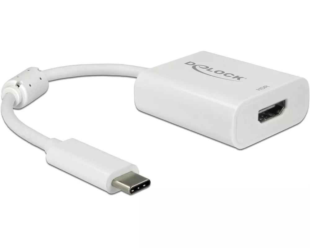 Delock Adapter USB Type-C – HDMI 4K, 60Hz, HDR, weiss