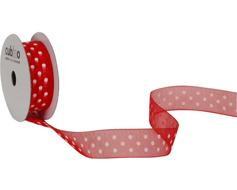 SPYK Band Cubino Dots 1748.1564 15mmx4m rot-weiss