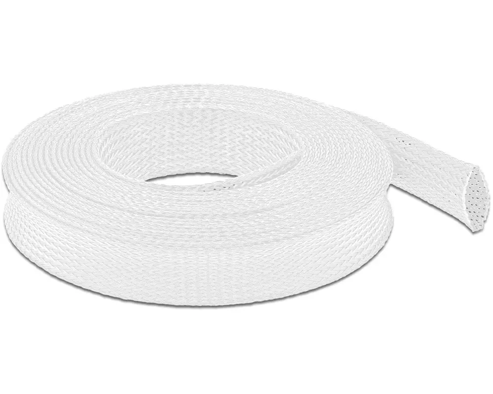 Delock Kabelschlauch dehnbar, 5m x 25 mm Weiss