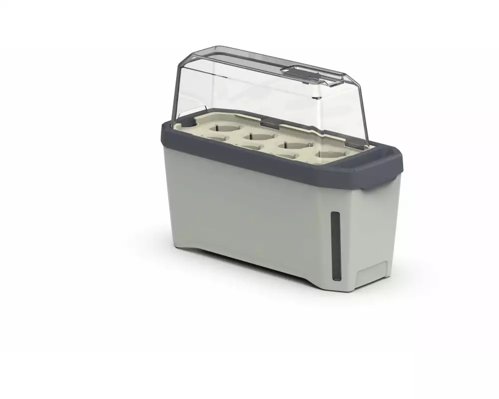 Gusta Garden Kräutertopf HARRY HERBS mit Haube, Hellgrau