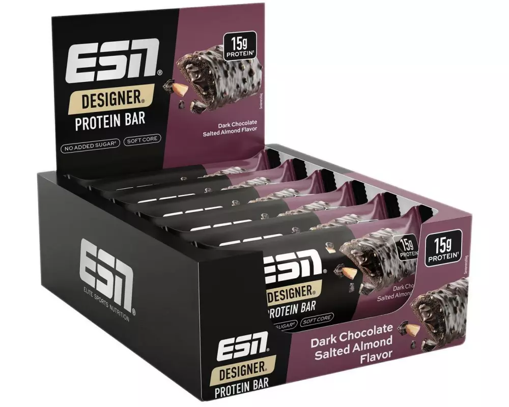 ESN ESN Designer Protein Bar Dunkle Schokolade/Mandel, 12 x 45 g