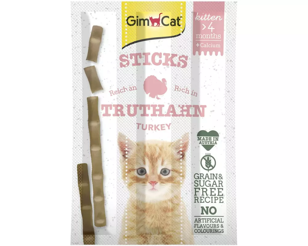 Gimpet Katzen-Snack Sticks Kitten mit Truthahn 4 Stück