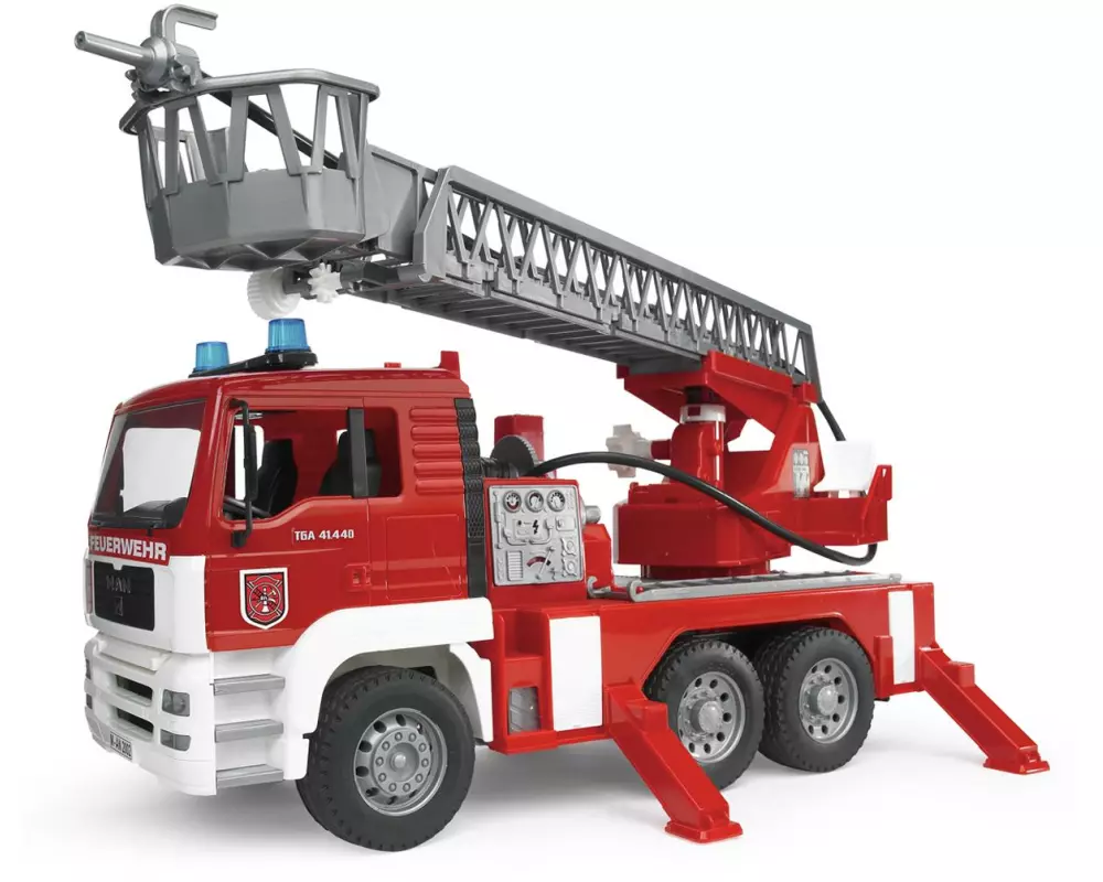 Bruder Spielwaren Feuerwehr mit Drehleiter MAN TGA