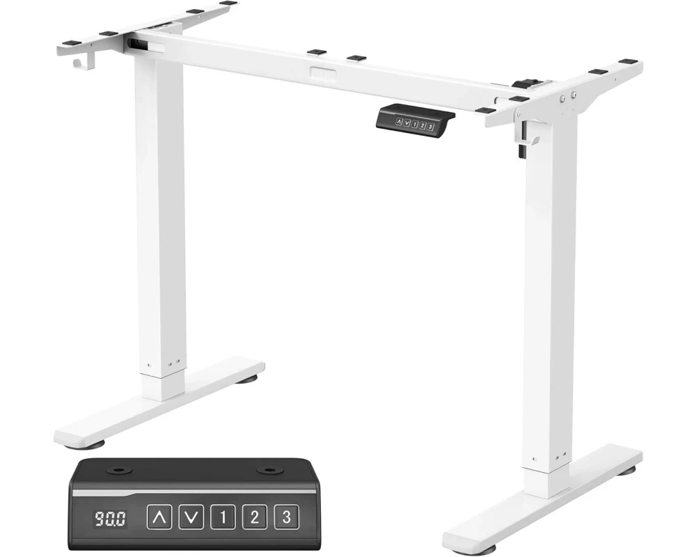 Songmics Tischgestell 72-118 cm, Mattweiss