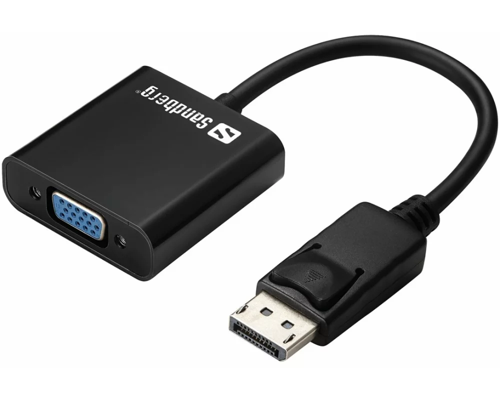 Sandberg Adapter, DisplayPort-VGA, Converts a DisplayPort output to a VGA output