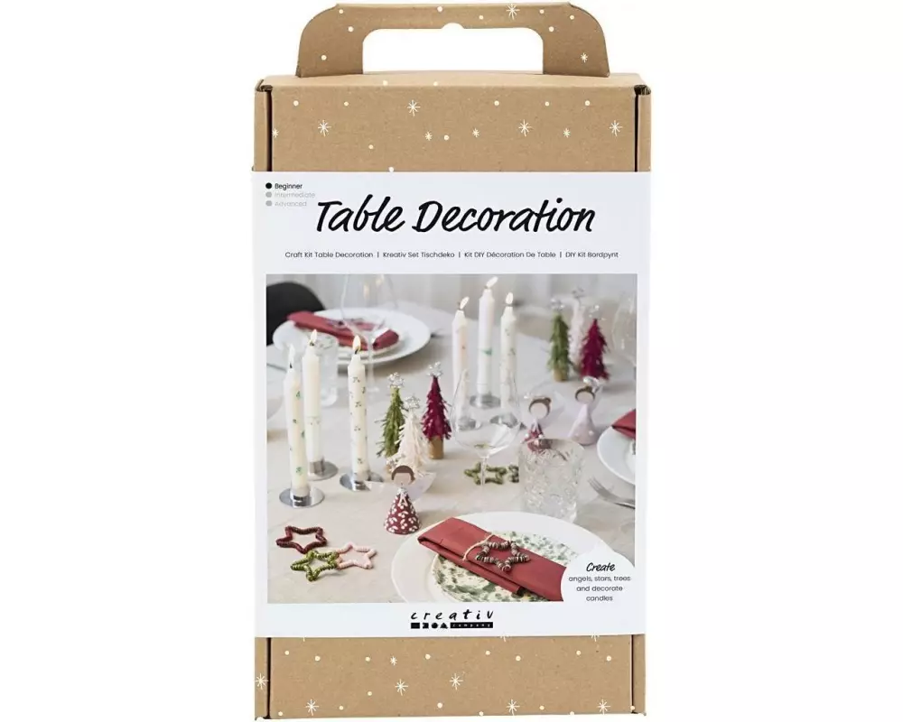 Creativ Company Bastelset Tischdekoration Engel/Weihnachtsbäume/Sterne