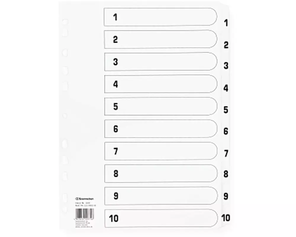 Soennecken Register 1-10