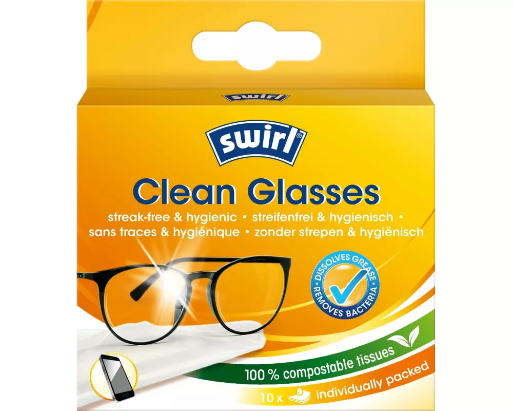 Swirl Brillenputztuch 10 Stück, Weiss